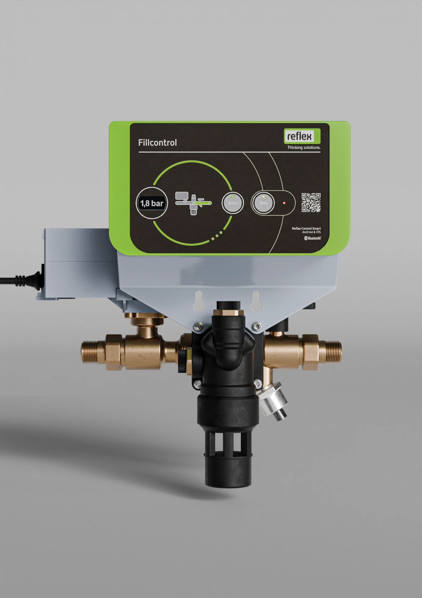 Photoreal render of an industrial building-services control system