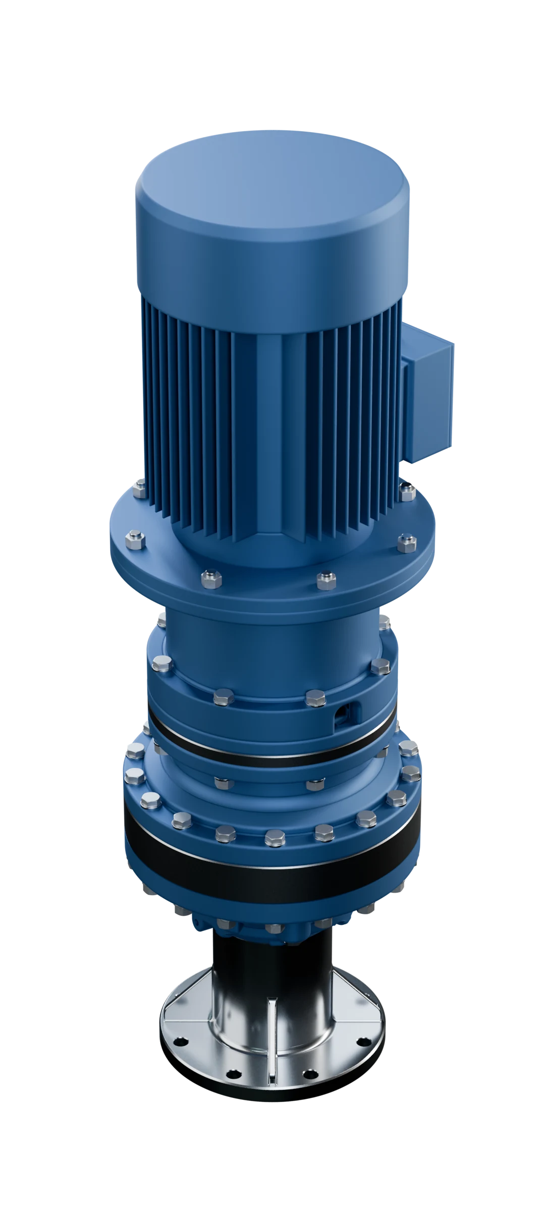 Rendered planetary gearbox assembly