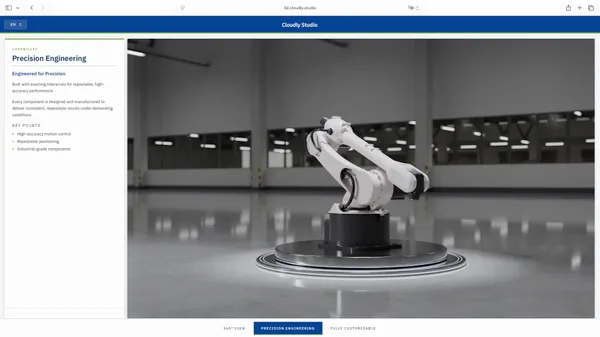 Interactive 3D product experience with hotspots